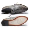 imageMona flying Womens Printed Oxfords Brogue Derby Ladies Lace up Leather ShoesGrey
