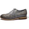 imageMona flying Womens Printed Oxfords Brogue Derby Ladies Lace up Leather ShoesGrey