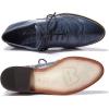 imageMona flying Womens Vintage Wingtip Oxfords Ladies Lace up Leather ShoesBlue