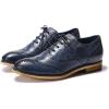 imageMona flying Womens Vintage Wingtip Oxfords Ladies Lace up Leather ShoesBlue