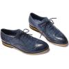 imageMona flying Womens Vintage Wingtip Oxfords Ladies Lace up Leather ShoesBlue