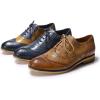 imageMona flying Womens Vintage Wingtip Oxfords Ladies Lace up Leather ShoesBlue