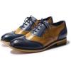 imageMona flying Womens Vintage Wingtip Oxfords Ladies Lace up Leather ShoesBluebrown