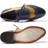 imageMona flying Womens Vintage Wingtip Oxfords Ladies Lace up Leather ShoesBluebrown