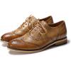 imageMona flying Womens Vintage Wingtip Oxfords Ladies Lace up Leather ShoesBrown