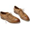 imageMona flying Womens Vintage Wingtip Oxfords Ladies Lace up Leather ShoesBrown