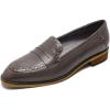 imageMona flying Womens Leather Penny Loafers Slip On Flats Office Ladies Casual ShoesDark Grey