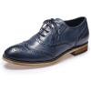 imageMona flying Womens Vintage Wingtip Oxfords Ladies Lace up Leather ShoesBlue