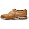imageMona flying Womens Handcrafted Comfy Wingtip Oxfords Brogue Ladies Lace up Leather ShoesBrown