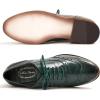 imageMona flying Womens Leather Flat Oxfords Shoes for Women Perforated Laceup Wingtip Vintage Brogues ShoesBlackish Green