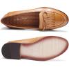 imageMona flying Womens Leather Tassel Loafer Dress Casual Slip on Flat Office Work Shoes for LadiesBrown