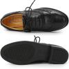 imageMona flying Womens Wingtip Oxfords Brogue Comfortable Handmade Lace up Leather Shoes for LadiesBlack
