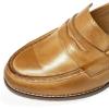 imageMona flying Womens Leather Chunky Heel Dress Loafer Pumps Vintage Office Work Mid Heel Shoes for LadiesBrown